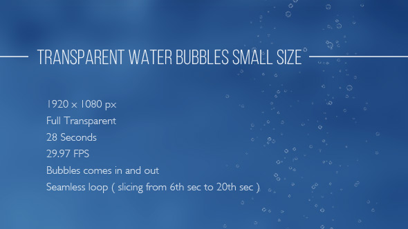 Small Size Transparent Water Bubbles, Motion Graphics | VideoHive