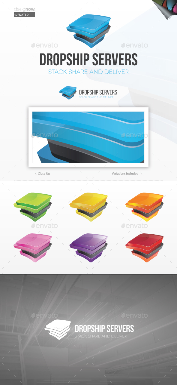 Dropship Servers Logo - Abstract Logo Templates