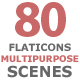 Flat Icons Multipurpose Scenes - VideoHive Item for Sale