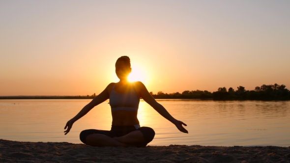 Meditation Near The Sea, Stock Footage | VideoHive