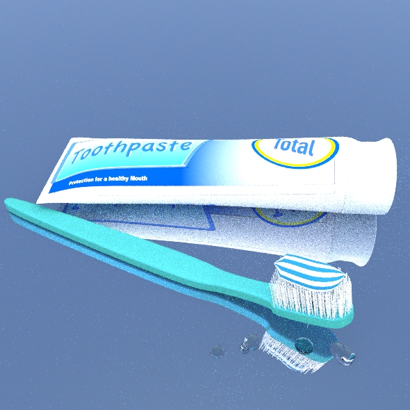 Toothpaste with Brush. - 3Docean 17305147