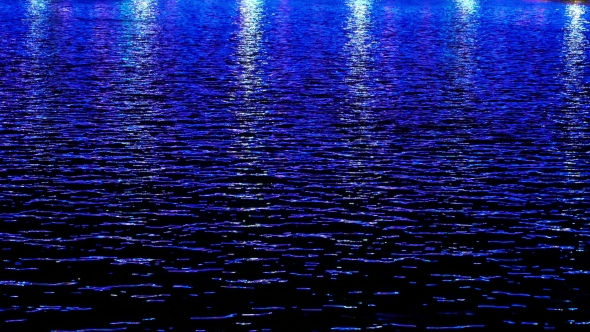 water reflection night light