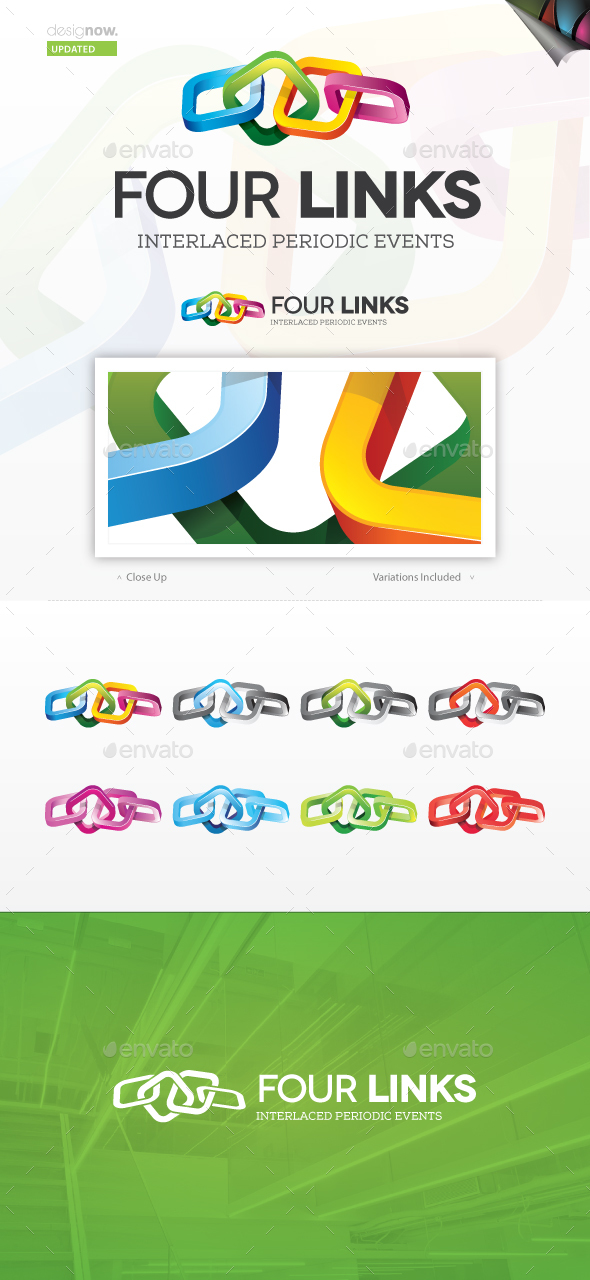 Four Links Logo - Abstract Logo Templates