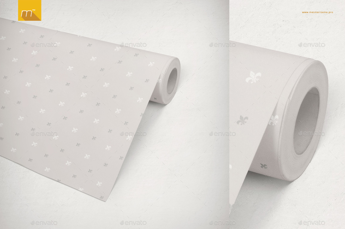 Wallpaper Roll Mock-up by mesmeriseme_pro | GraphicRiver