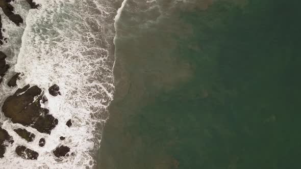 Aerial Ocean Waves Shot