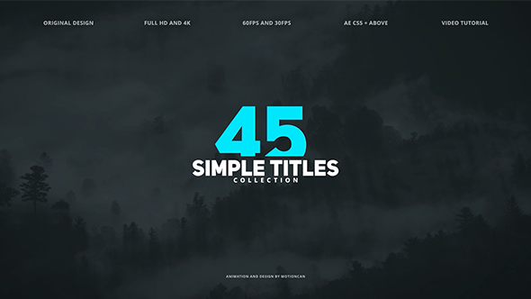 45 Simple Titles - VideoHive 17314272