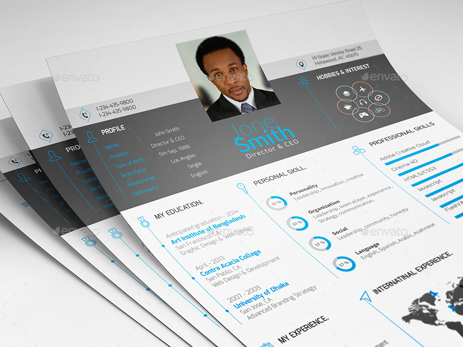 Resume Template, Print Templates | GraphicRiver