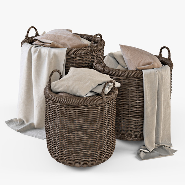 Wicker Basket 07 - 3Docean 17317317