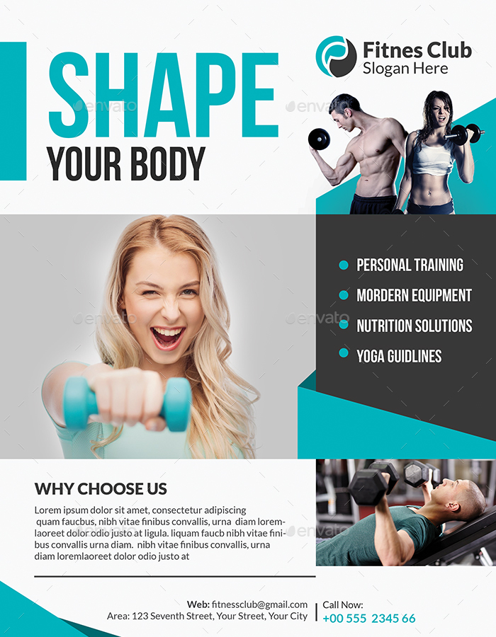 Fitness Flyer by jpixel55 | GraphicRiver