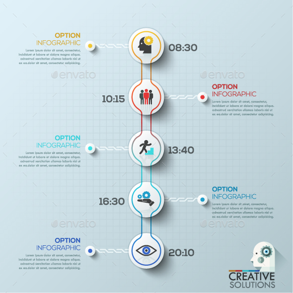 Modern Infographic Circles Timeline Template