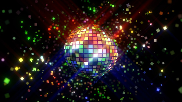 Neon Disco Ball VJ Loop