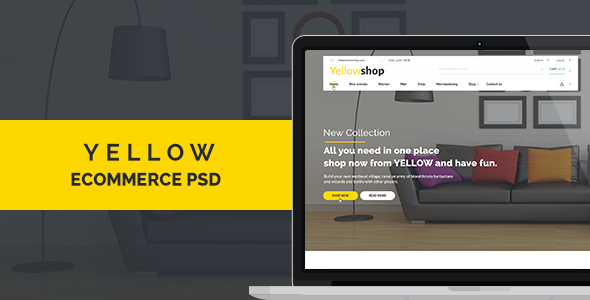 Yellow-Multi-Purpose eCommerce PSD - ThemeForest 16179471