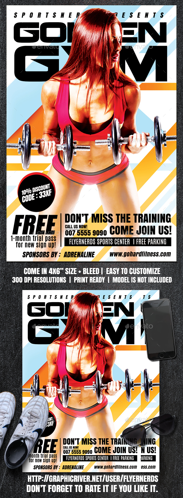 Fitness and Gym Sports Flyer