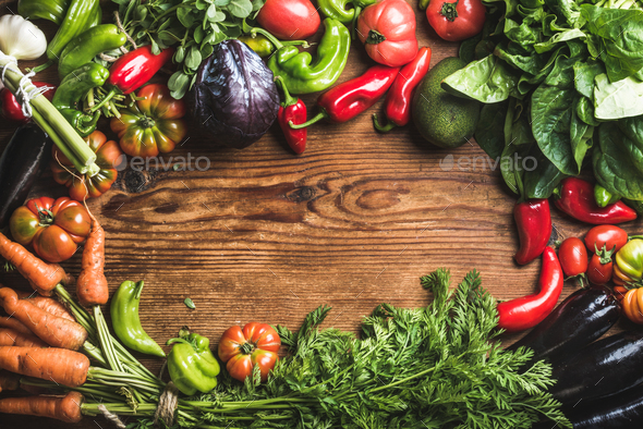 Fresh raw vegetable ingredients - Stock Photo - Images