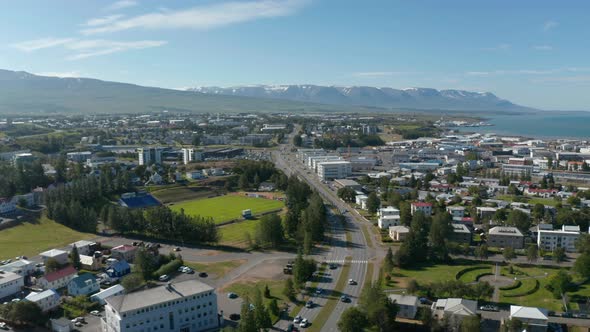 Aerial Panoramic Footage of Town alt