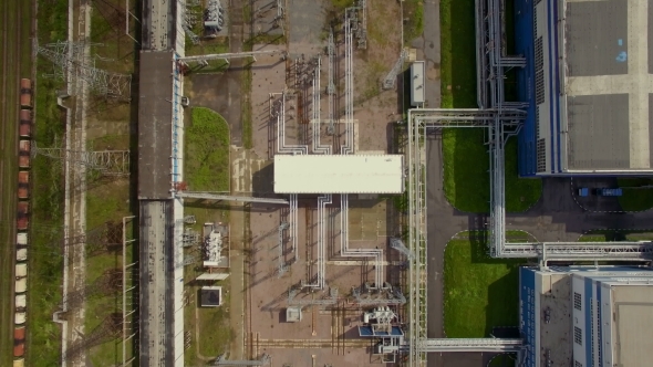 Aerial View Of Power Plant