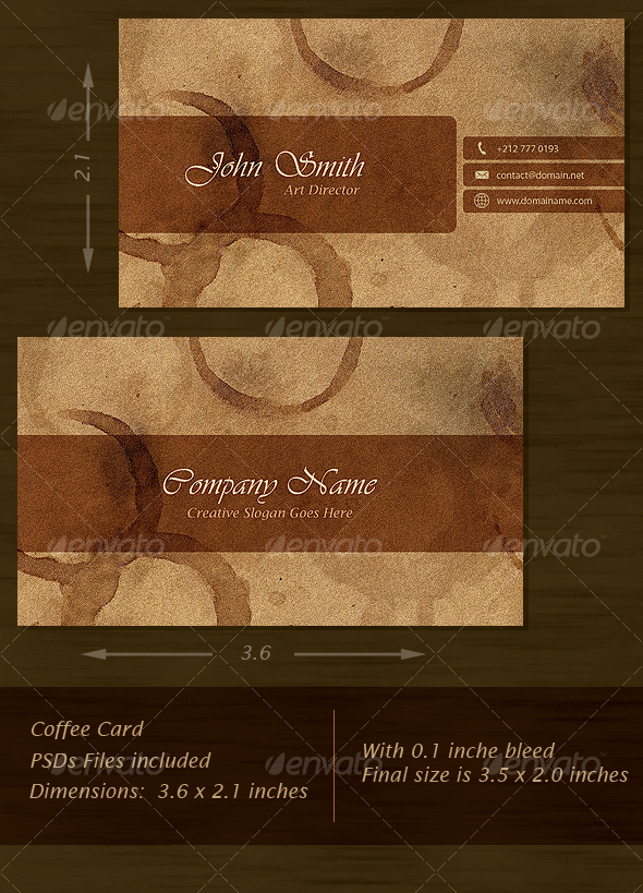 Coffee Card - Hard Workers - Grunge Business Cards