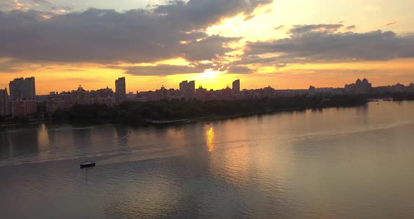 Evening Dnipro River