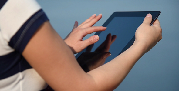 Girl Using Digital Tablet