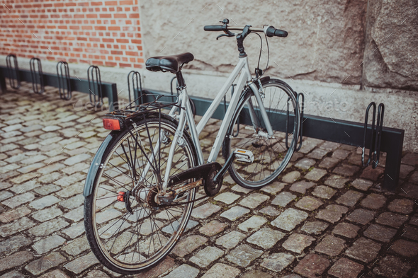 vintage city bicycle in Copenhagen