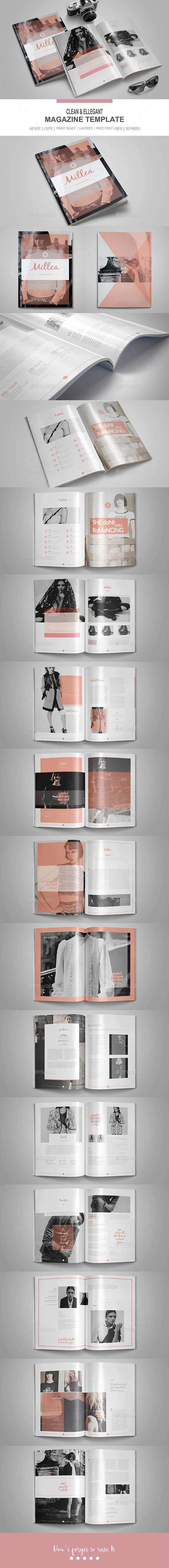 Clean & Elegant Magazine Template - Magazines Print Templates