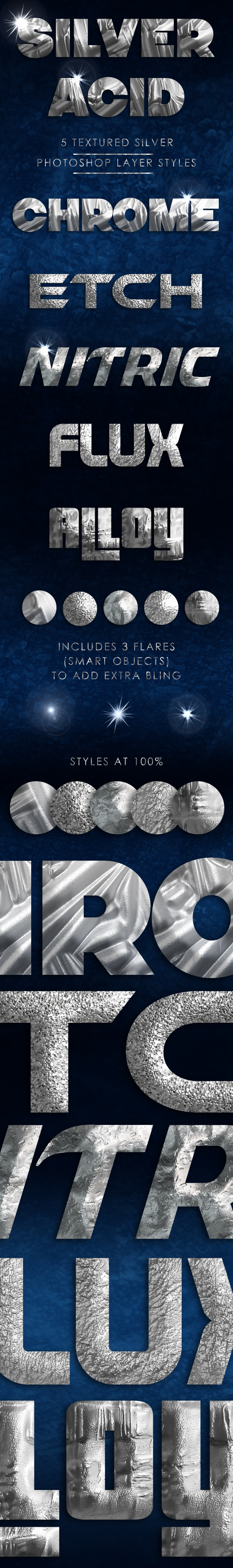 Silver Acid Layer Styles - Text Effects Actions