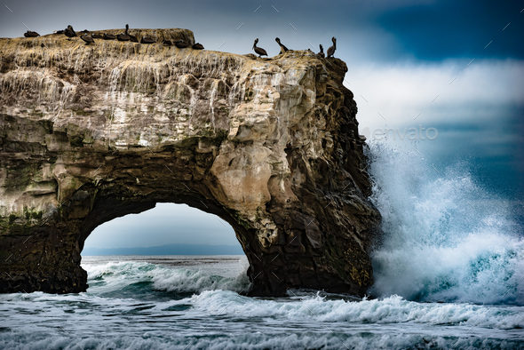 Natural Bridges State Beach Stock Photo by kwiktor PhotoDune