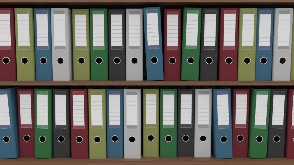 Two Rows Of Different Binders.  Seamless Loopable Clip alt