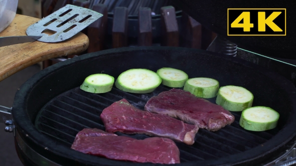 Tasty Delicious Meat Flipped On Hot Grill 2, 3 alt