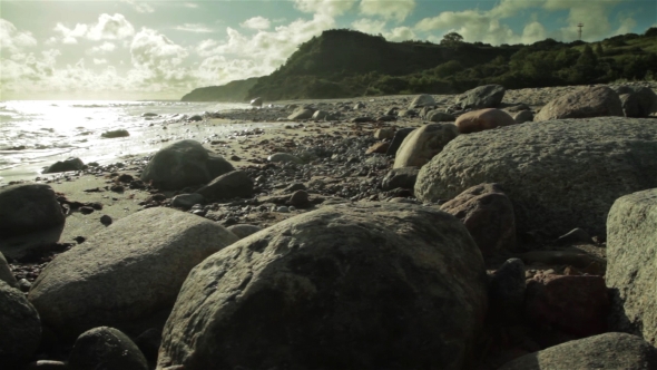 Beautiful Sea Coast With Big Stones