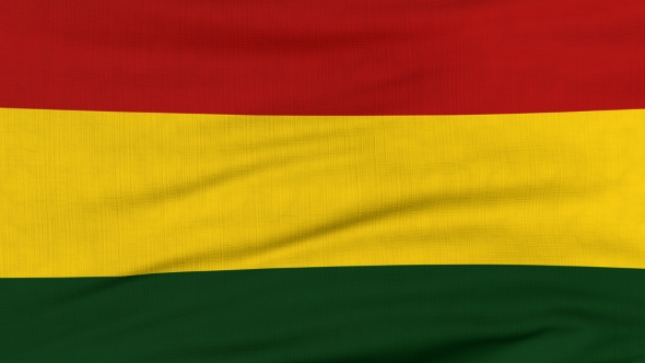 National Flag Of Bolivia Flying On The Wind