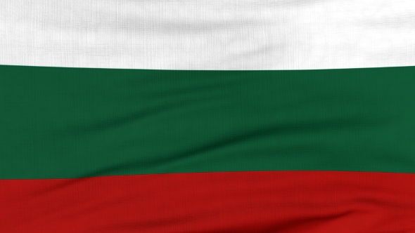 National Flag Of Bulgaria Flying On The Wind