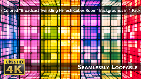 Broadcast Twinkling Hi-Tech Cubes Room - Pack 01