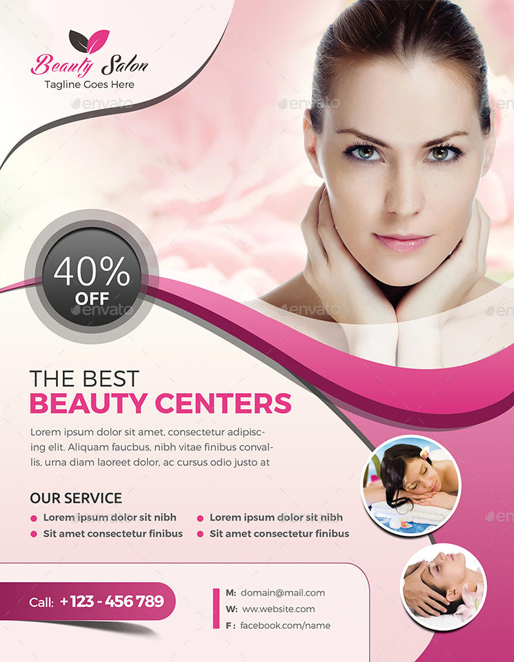 Beauty Care Flyer Templates , Print Templates | GraphicRiver