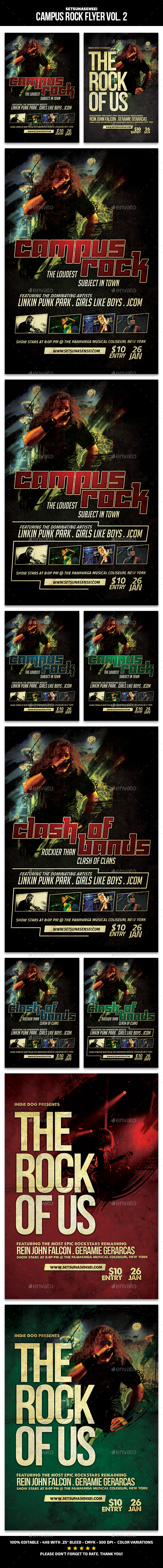 Campus Rock Flyer Vol. 2 - Concerts Events