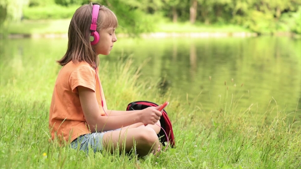 Little Girl At Lakeside