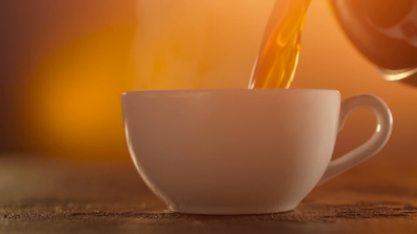 Coffee Or Tea. whiteCup Of Hot Beverage With Steam