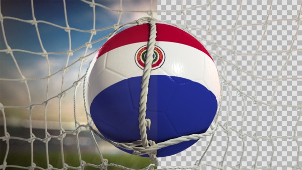 Soccer Ball Scoring Goal Day Frontal - Paraguay