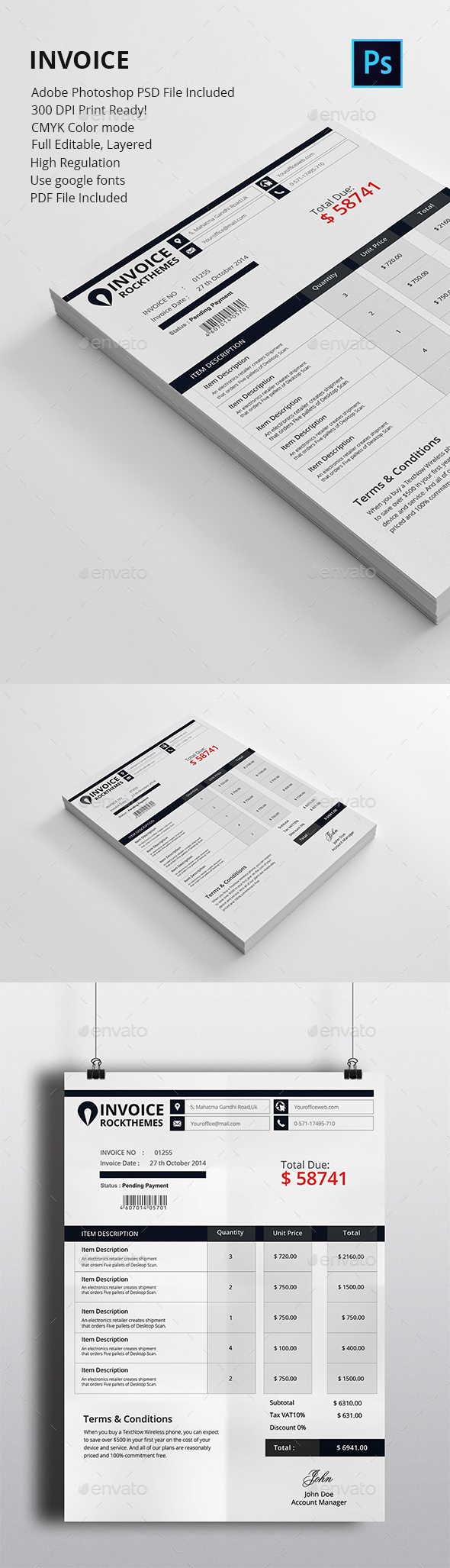 Invoice - Proposals & Invoices Stationery