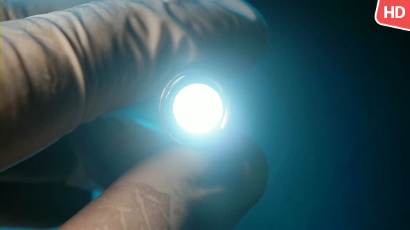 Mini Flash Light With Light On 0406 alt