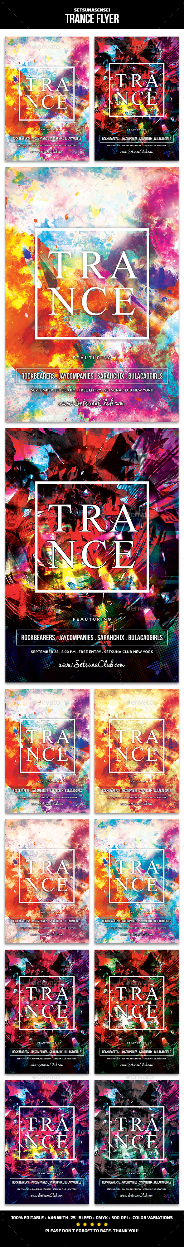 Trance Flyer - Clubs & Parties Events