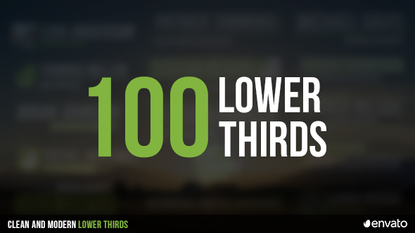 100 Lower Thirds - VideoHive 17408181