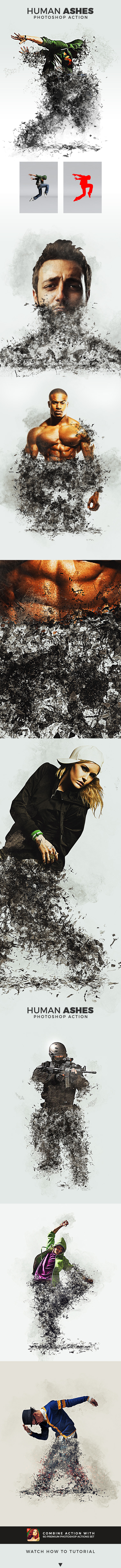 Human Ashes Photoshop Action - Photo Effects Actions