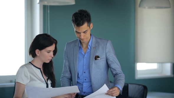 Head Of Department Real Estate Company, With a Plan In Hand Approached Employee