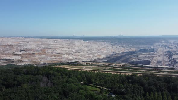 Hambach opencast lignite mine in the Rhenish lignite mining area in Germany alt