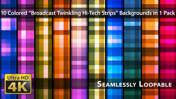 Broadcast Twinkling Hi-Tech Strips - Pack 01
