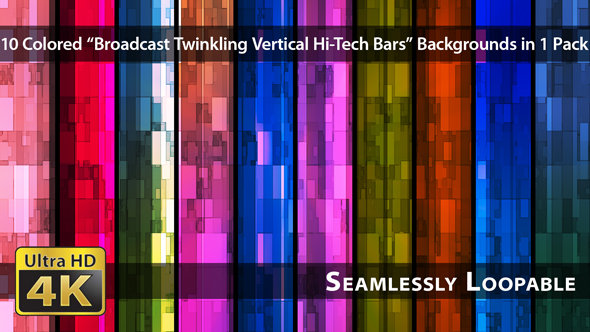 Broadcast Twinkling Vertical Hi-Tech Bars - Pack 01