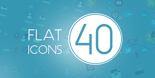40 Flat Icon Mega Pack  alt