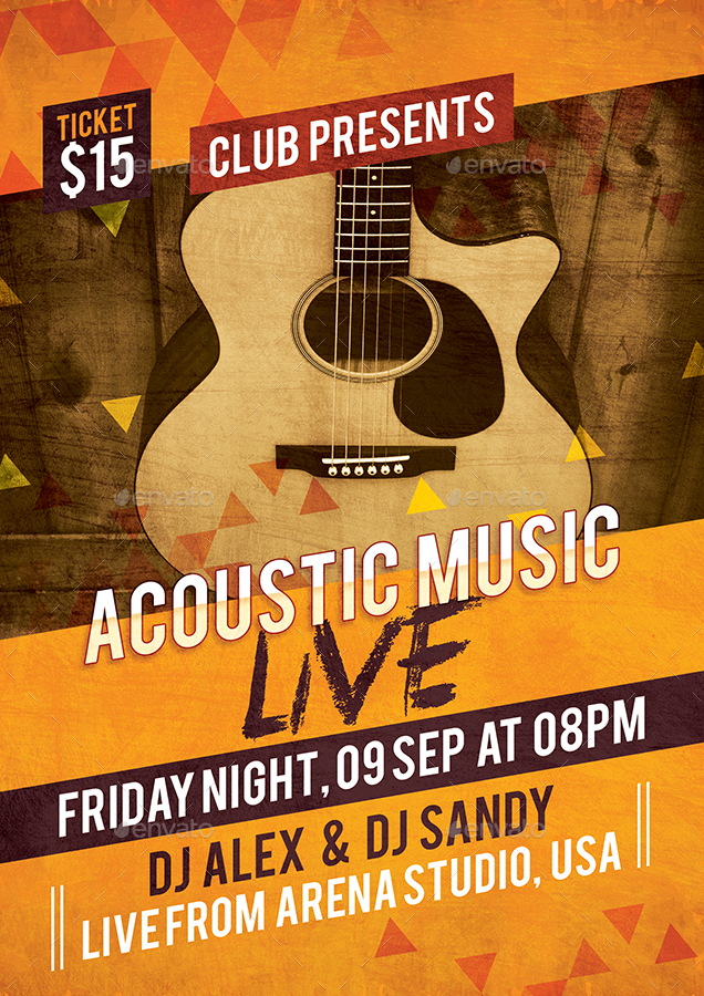 company t mockup shirt Music Acoustic Template Flyer/  Party alliesin Poster Live  by GraphicRiver