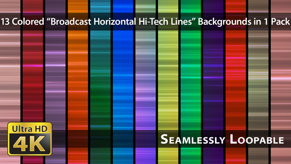 Broadcast Horizontal Hi-Tech Lines - Pack 02